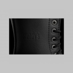 Steadys kožené topánky 10 dierkové čierne  s prešívanou oceľovou špičkou a vyšívaným logom A.C.A.B.